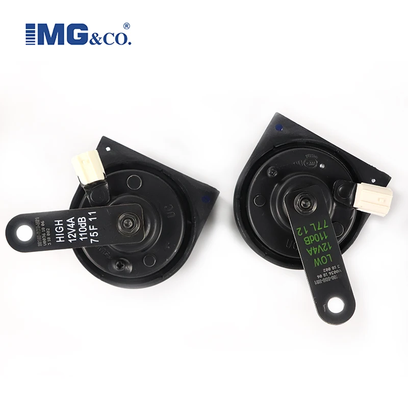 IMG Universal Loud Car Horn 110DB 12V Japanese, American Car Horn, Motorcycle Horn Dual Tone Electric Snail Air Horn Pack: 2Pcs