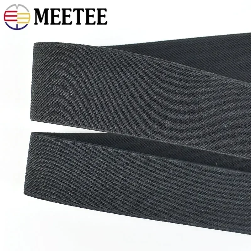 1/2/3/5M 20-70mm Black 1.5mm Thick Elastic Band for Sewing Underwear Webbing Strap Tape Skirt Waist Bands DIY Accessories