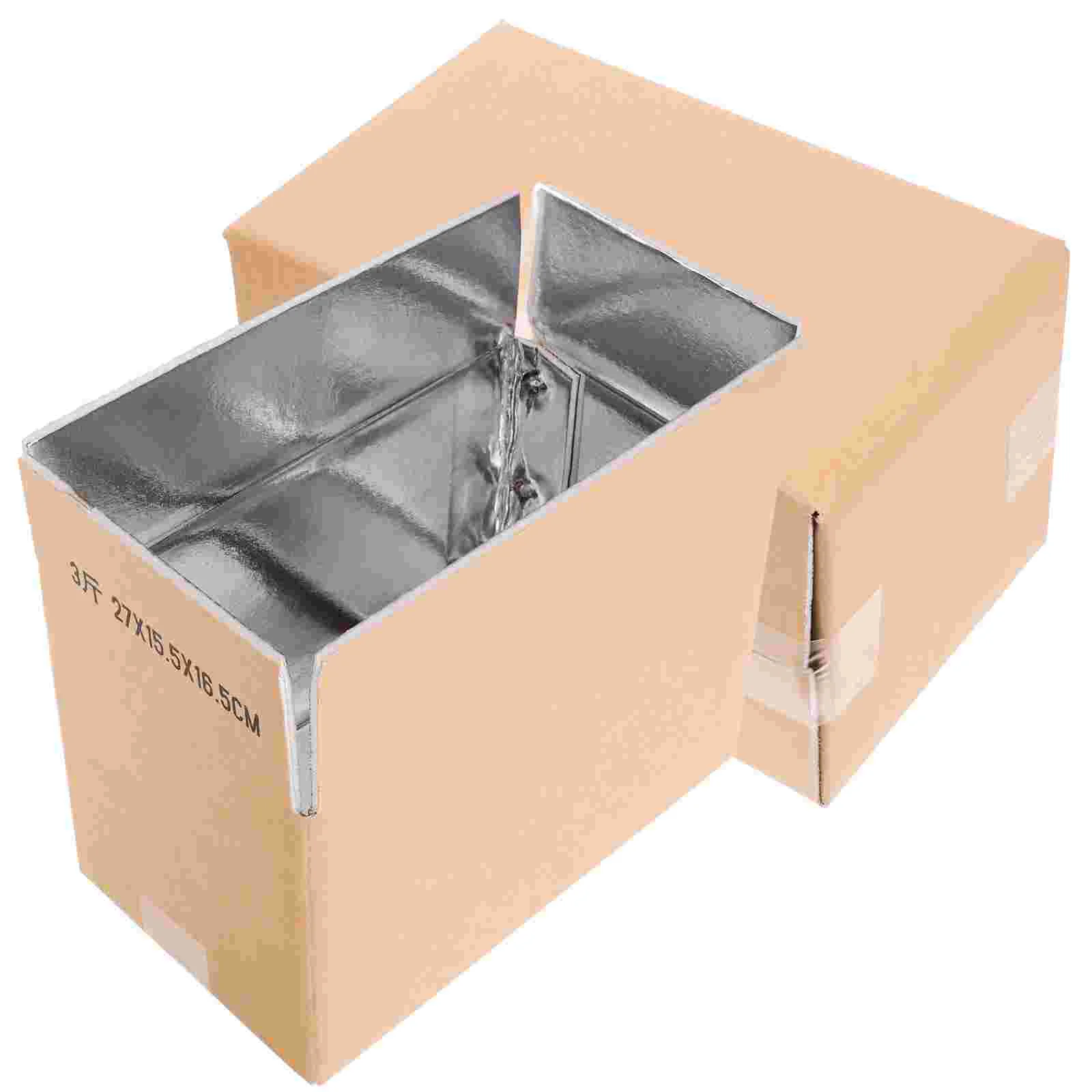 2 Pcs Insulated Transport Boxes for Seafood Cold Shipping Aluminum Foil Lining Fresh Food Storage Reusable Freezer Packaging