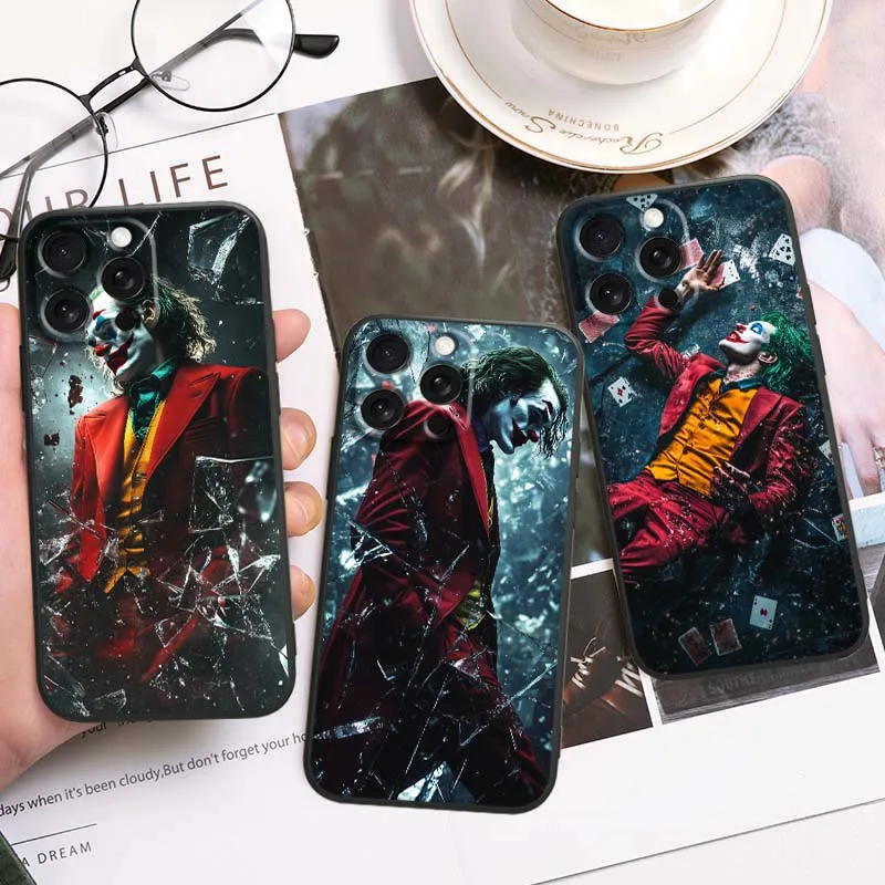 

J-Joker Popular Cool Hot For Apple iPhone 17 16 16E 15 14 13 12 11 Air Pro Max Plus Black Soft Silicone Cover Phone Case