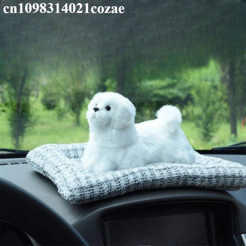 

Handmade Car Ornament Cute Simulated Plush Dogs Home Interior Decoration Accessories Dashboard Interior Dogs Toy Air Freshener