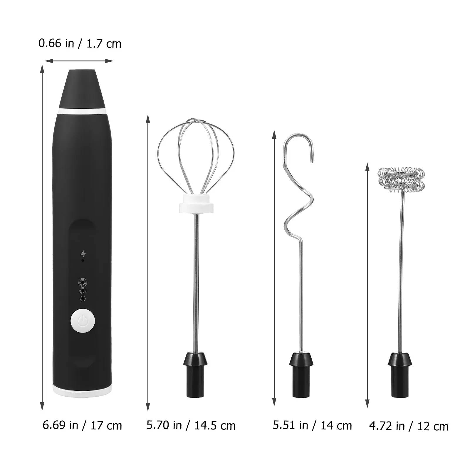 1 set 1 Set Electric Whisk Stainless Steel Hand-Held Usb Mixer For Coffee Food Automatic Bubbler Tool view 5