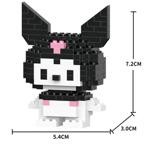 Cinnamoroll الكرتون شخصية لبنة بناء للأطفال تجميعها نموذج الدمى لعبة هدية أفضل 8 لبنات بناء للمبيعات - No2