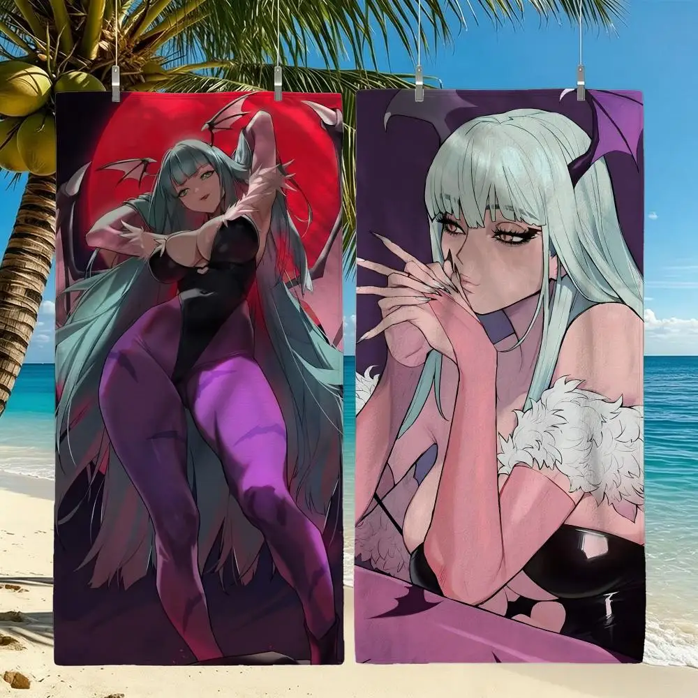 Character M-Morrigan Aensland Towel Towel Beach Towel Oversized Quick Dry Towel Absorbent Soft Swim BeachTowels for Men Women