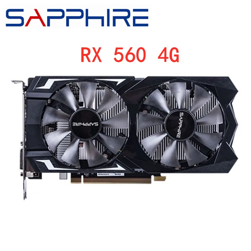 

SAPPHIRE RX 560 4GB Video Card GPU Radeon RX 560D 4G Graphics Cards Computer Game For AMD Video Card Map HDMI PCI-E RX570 580