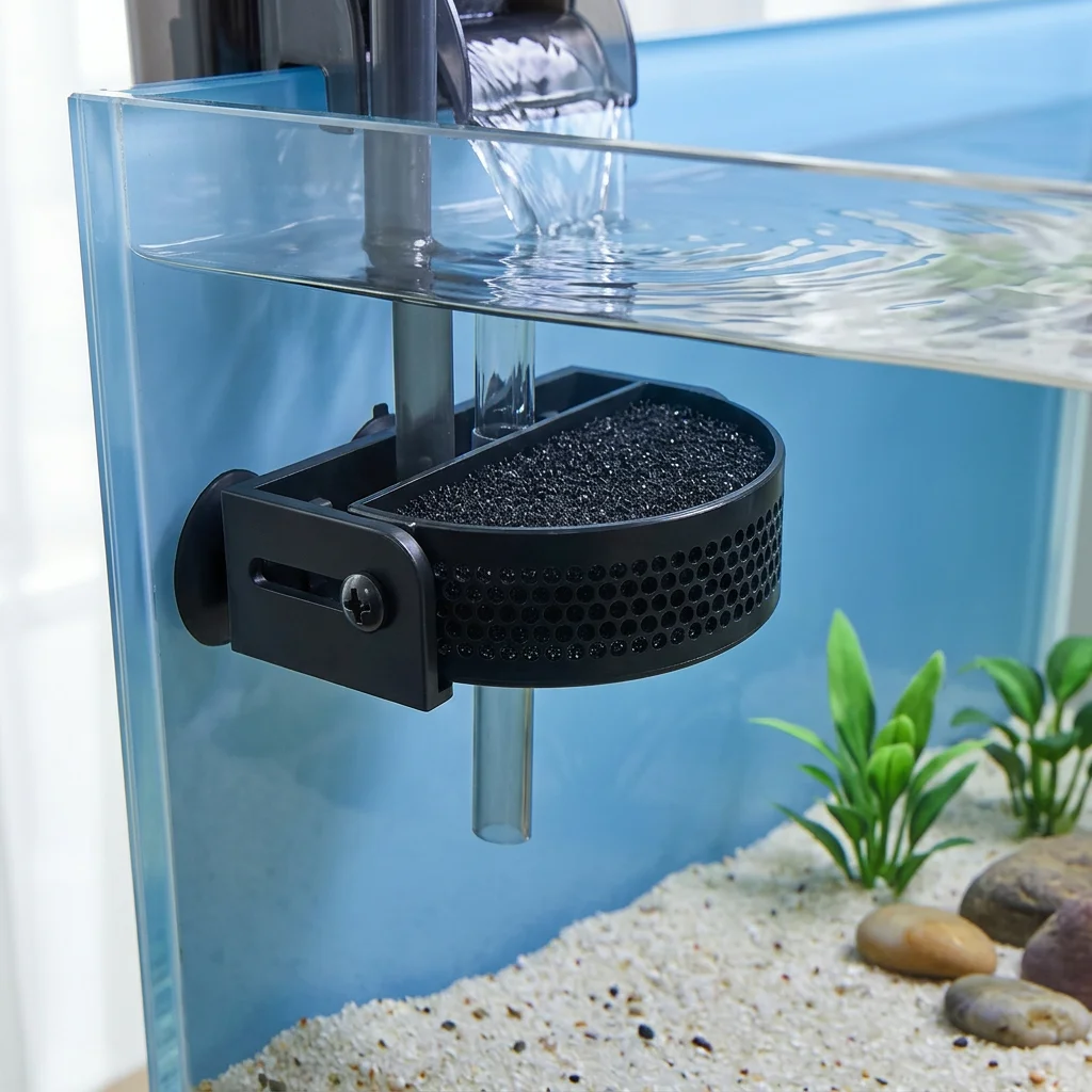 Aquarium Filter Baffle With Suction Cup Flow Controller And Surface Buffer For Betta-Fish And Shrimp Water Flow Controller