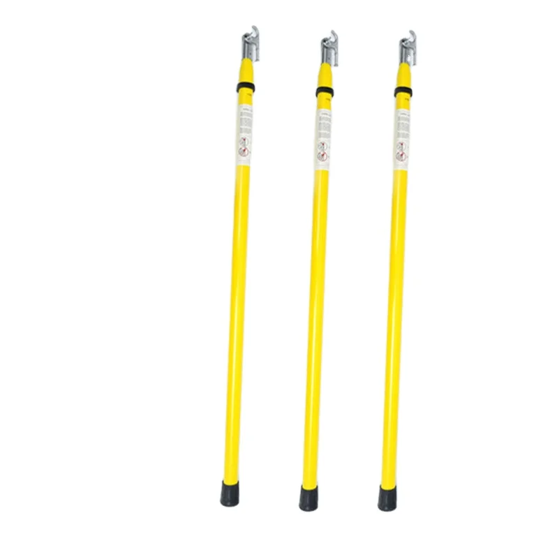 Fiberglass Electric Adjustable Triangle Telescopic Hot Stick Rod /Operating Rod