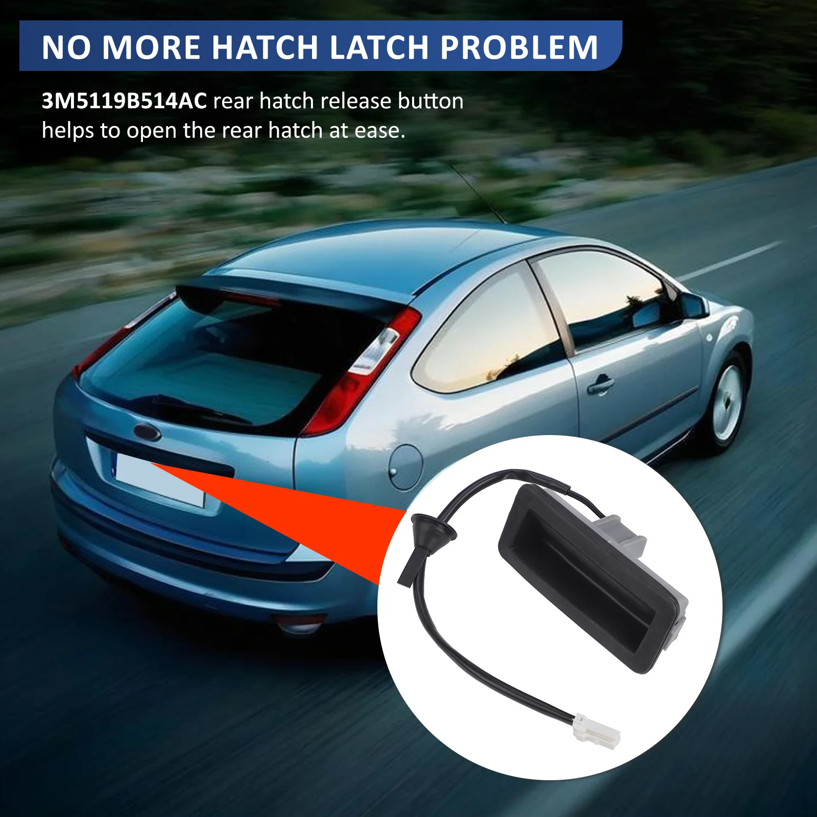 3M5119B514AC 1346324 سيارة الخلفي الجذع التمهيد الإصدار التبديل الباب الخلفي مقبض لفورد فوكس C-MAX كاب 2003-07 كابريوليت CA5 2006-2010