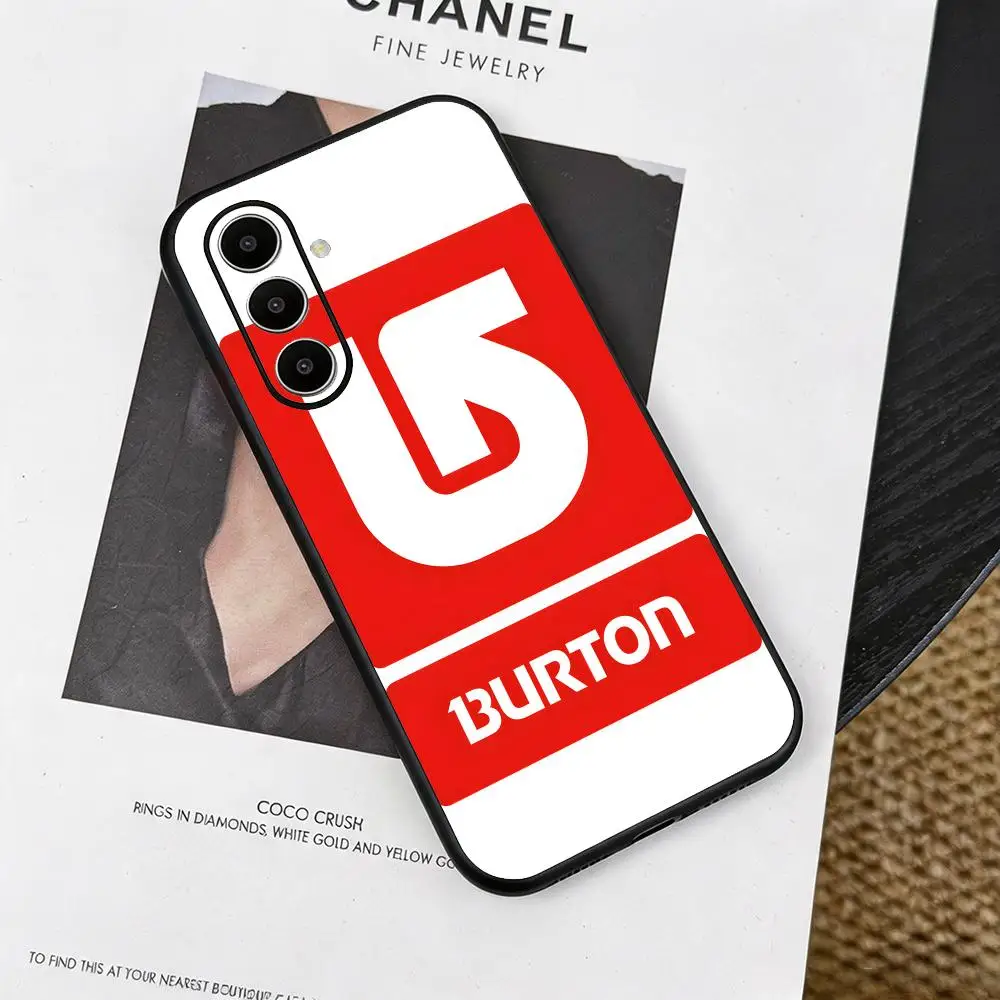 Burton cool S-Skipping Brand Phone Case For Samsung Galaxy A16 A57 A56 A36 A26 A06 A55 A54 A15 A35 Soft Black