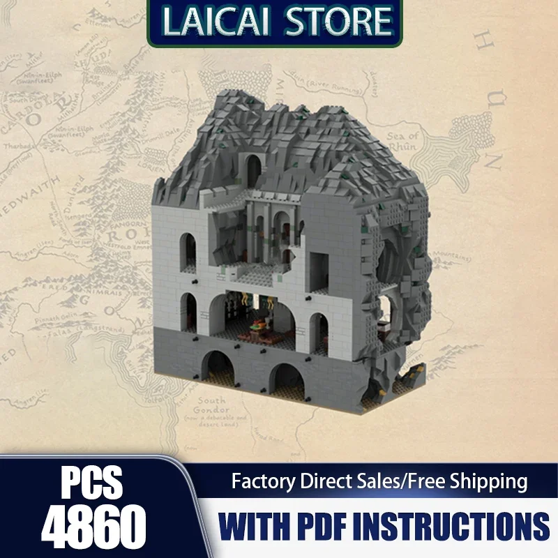 Rings Movie Series Moc Building Blocks Deep Mountains Model Technology Bricks DIY Famous Sence Assembly Holiday Toy Set Gifts