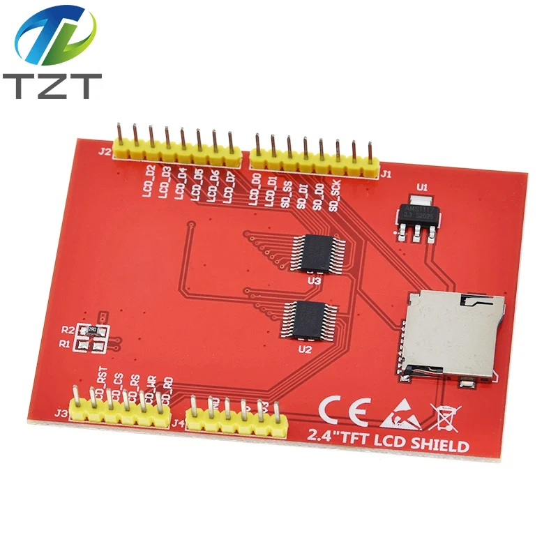 Imagem -06 - Módulo Tft Lcd de Tzt 2.4 Polegadas Tft Lcd Tela para Arduino Uno r3 Placa e Suporte Mega 2560 com Caneta de Toque Uno r3