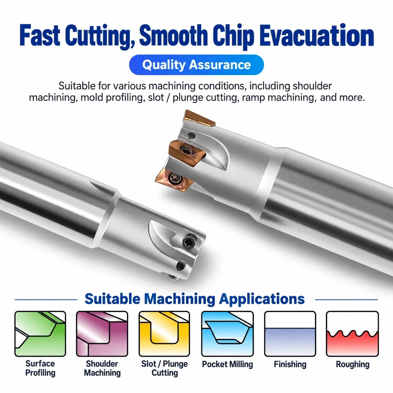 ASM ESE07 Right Angle Shoulder Milling Cutter Bar C10 C12 C16 CNC Small Diameter End Mill Replaceable Blade for JDMT07 Inserts