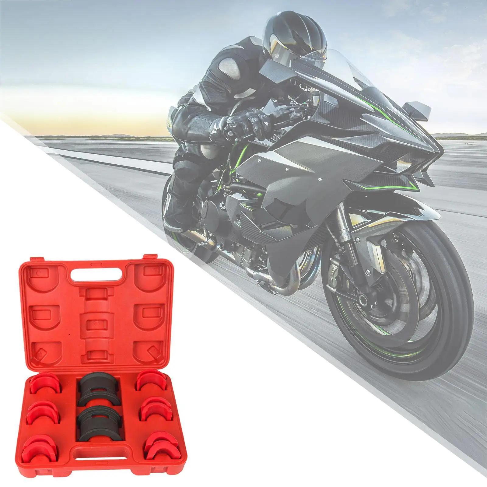 

14x Motorcycle Fork Seal Driver Tool Kit Sturdy Accessories Replacement