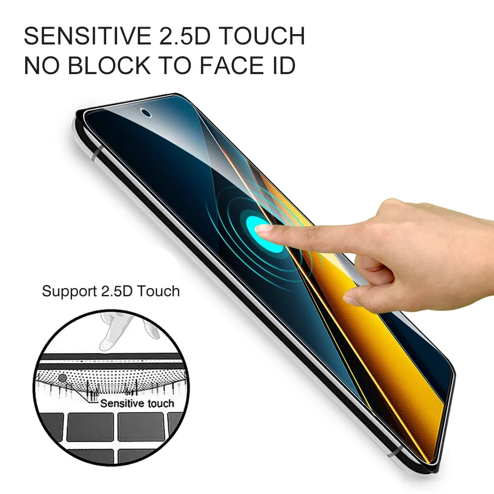 4pcs Full Cover Screen Protector For POCO X3 X4 X5 X6 Pro X3 X4 F3 F4 F5 GT M4 M3 M6 Pro Tempered Glass For POCO X3 Nfc X6 Neo