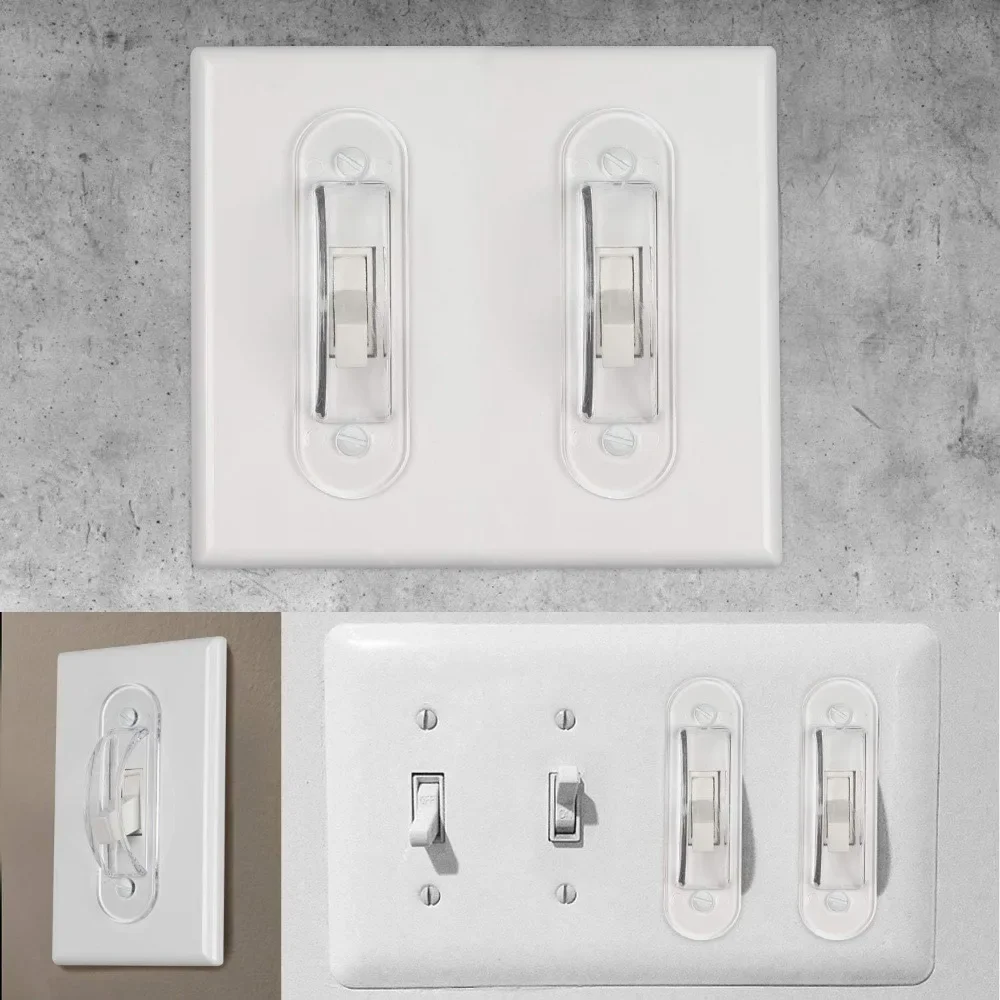 8pcs Light Switch Guard Cover,Light Switch Guard,Toggle Switch Cover,Light Switch Blocker,Light Switch Lock,Switch Cover Guard