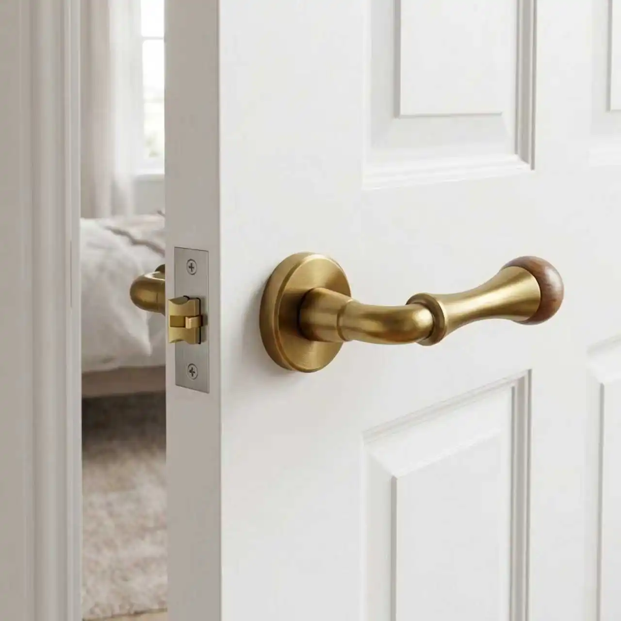 

Однозапорный дверной замок/замок для проходной двери/в ретро-стиле, бесшумный замок для межкомнатных дверей, адаптированный для французских спален класса люкс, универсальный.