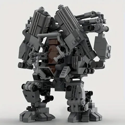 MOC Svart Robot Klassisk Film Byggstenar Monteringsmodell MOC-137552 Mecha Robot Klossleksak Jul Födelsedagspresenter 10 best sales mecfactor-tegelstenar - №6