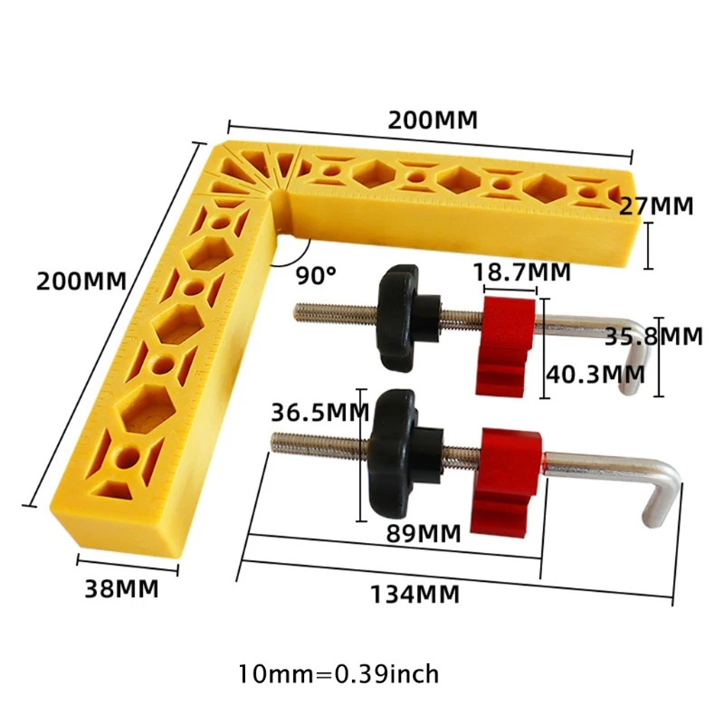 7.9”x7.9” Inches 90 Degree Carpenter Corner Square Ruler Hand Tools Clamps Dropship