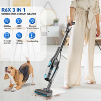 R6X Corded Vacuum Cleaner, 5M Long Cord  3 in 1 Lightweight Stick Upright Corded Vacuum Cleaner for Home Cleaning