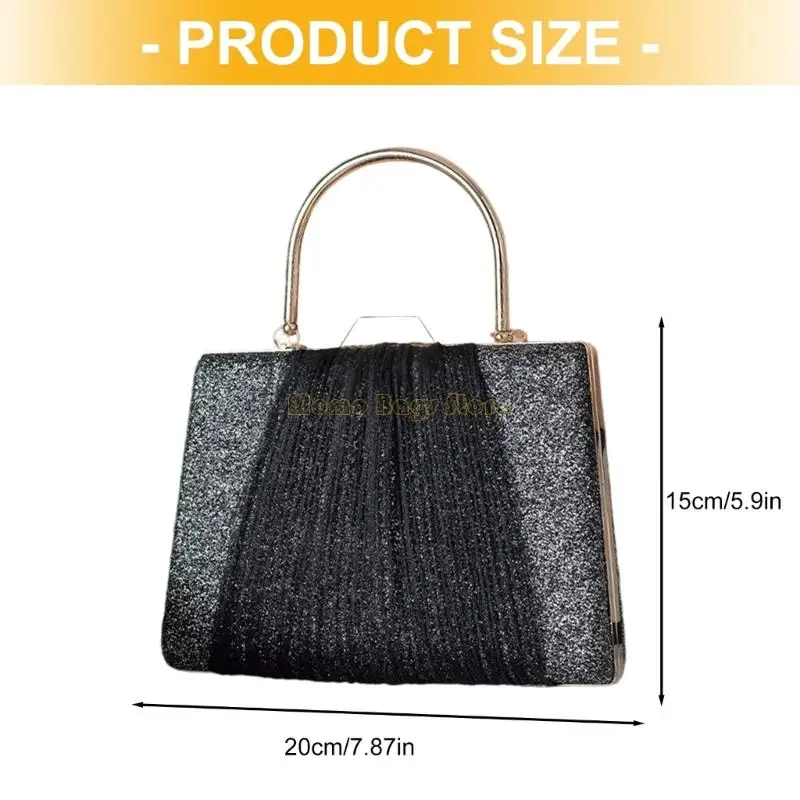 X90D Parkling Pu Leather Crossbody 3 Way Carry Designshoulder Bag حقيبة يد غير رسمية مثالية للليل