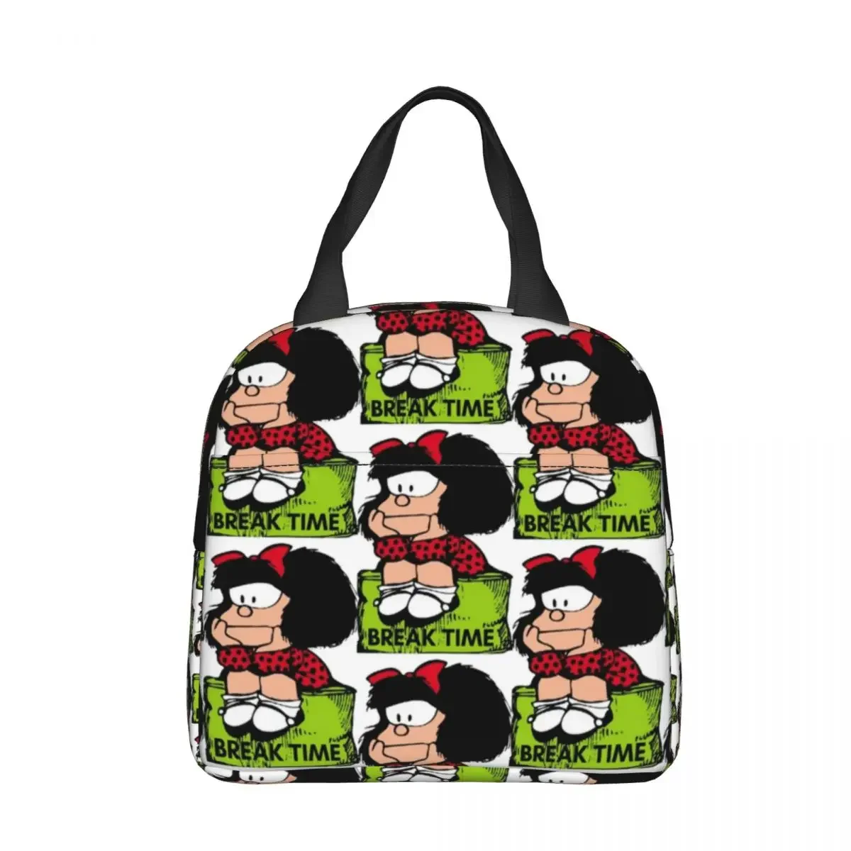 Mafalda Break Time Sitting Relaxing Position Insulated Lunch Bags Thermal Bag Meal Container Leakproof Lunch Box Tote Food Bag