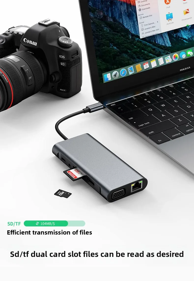 Typ-C Dockingstation Mac Multi-Port Laptop Expander 11-in-1 Dockingstation – Detail 4