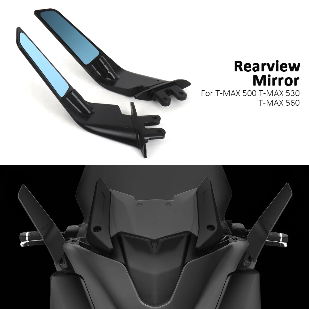 

Motorcycle Mirrors Stealth Winglets Mirror Kit Rotatable For YAMAHA T-MAX 560 2020 2021 TMAX 500 2004-2012 T-MAX530 2012-2019