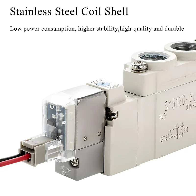 SY3120 SY5120 SY7120 SY Series Solenoid Valve 5 Port SY3120-4/5/6LZD-M5 SY5120-4/5/6LZD-01 SY7120-4/5/6LZD-02 Normal Close
