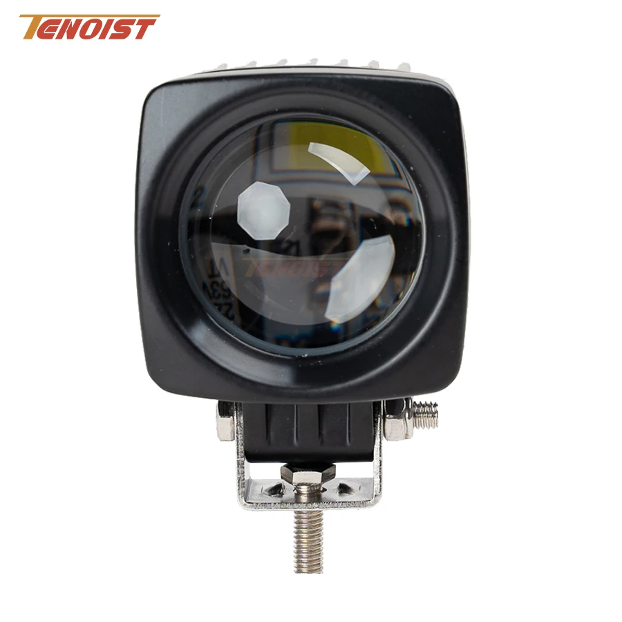 2.4 Inch White Yellow LED Spot Flood Head Work Driving Projector Light For Motorcycle ATV Car SUV Offroad 10-80V  DC