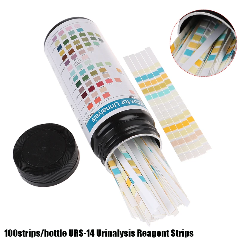 URS-14 100 Streifen Urinanalyse Reagenz Testpapier Urin PH Teststreifen Leukocytes Zubehör