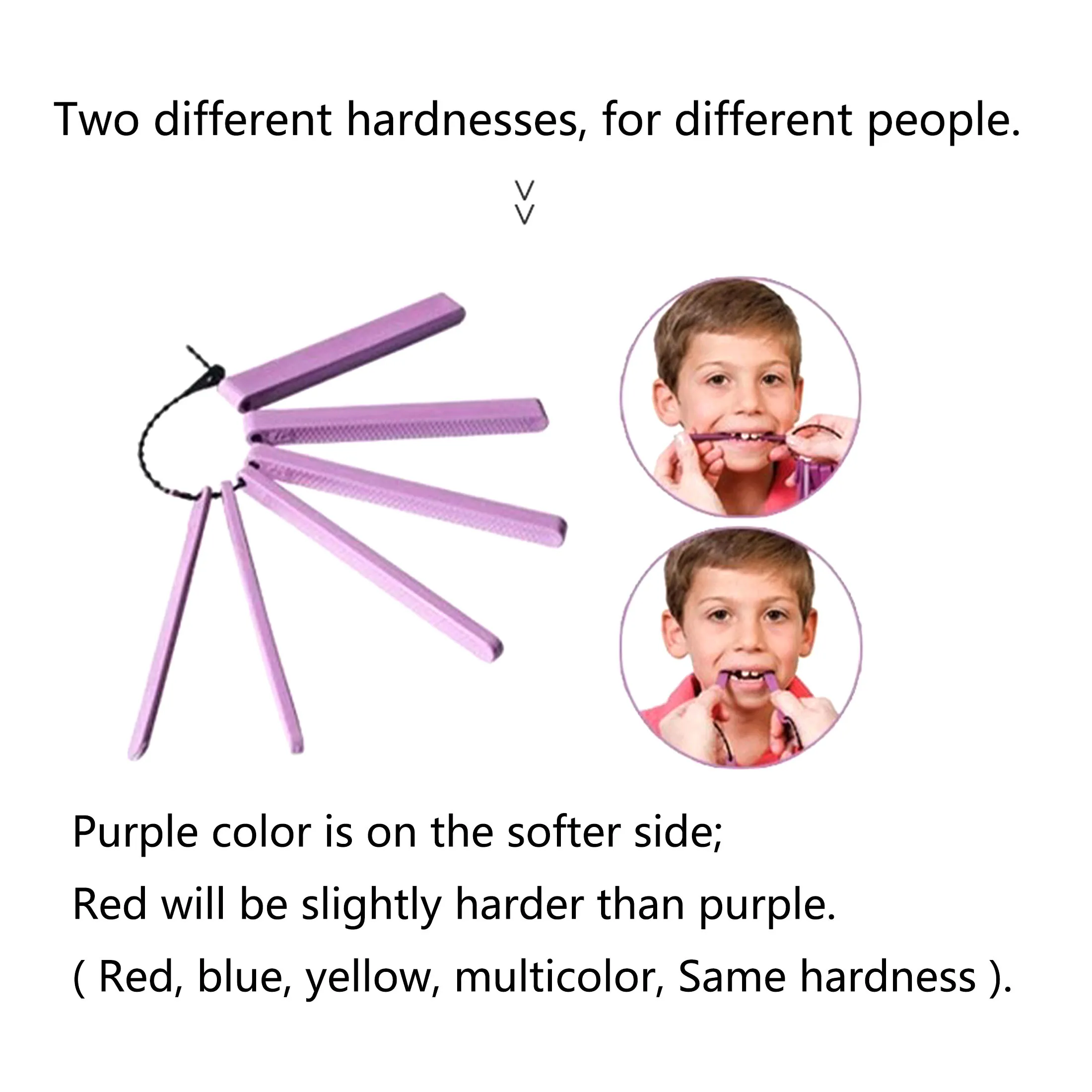 Bloques de mordida Dental para niños, juguetes para masticar sensoriales, juguetes para mordedores autistas, bloques de mordida graduados Mandibulares para adultos y niños