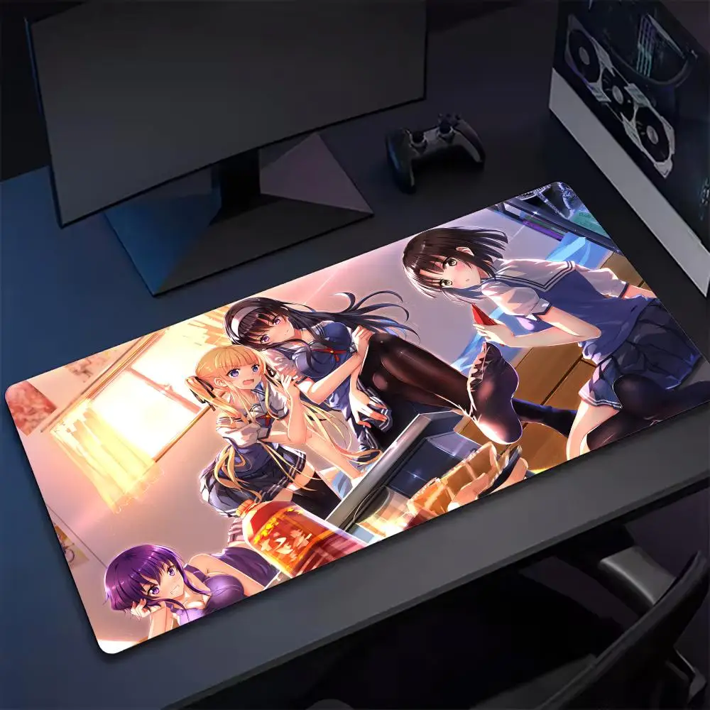 

Anime Saekano Mouse Pad Keyboard Desk Mats, Kawai Rubber, Non-Slip Desk Mat, XXL90x40cm