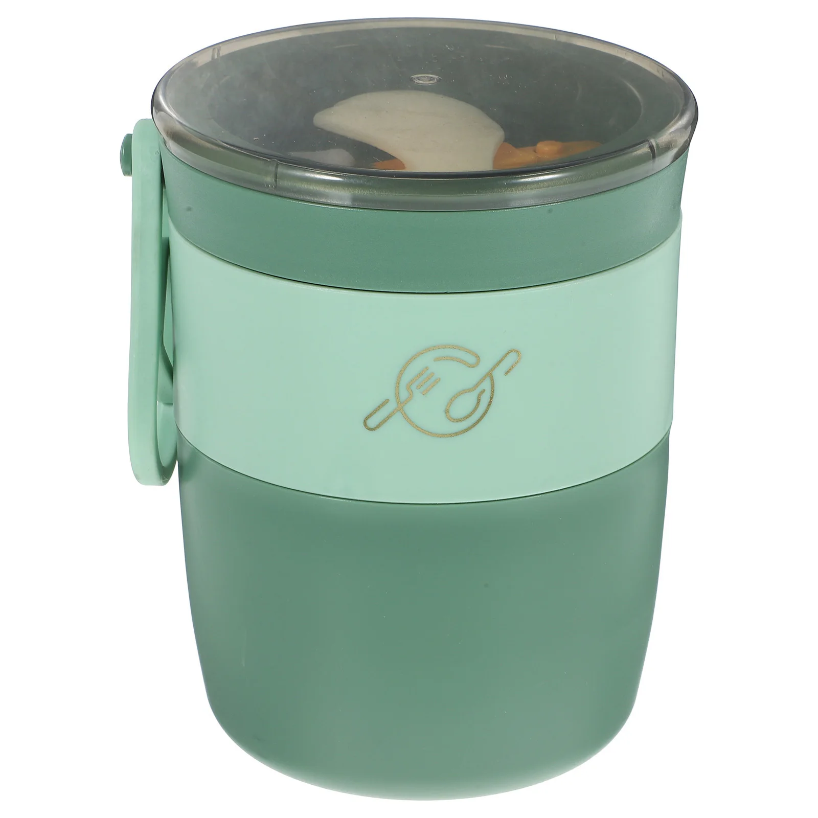 

1pc Breakfast Cup With Lid Spoon Oatmeal Container Portable Overnight Oats Jar For Yogurt Smoothie Cereal Soup Food Storage