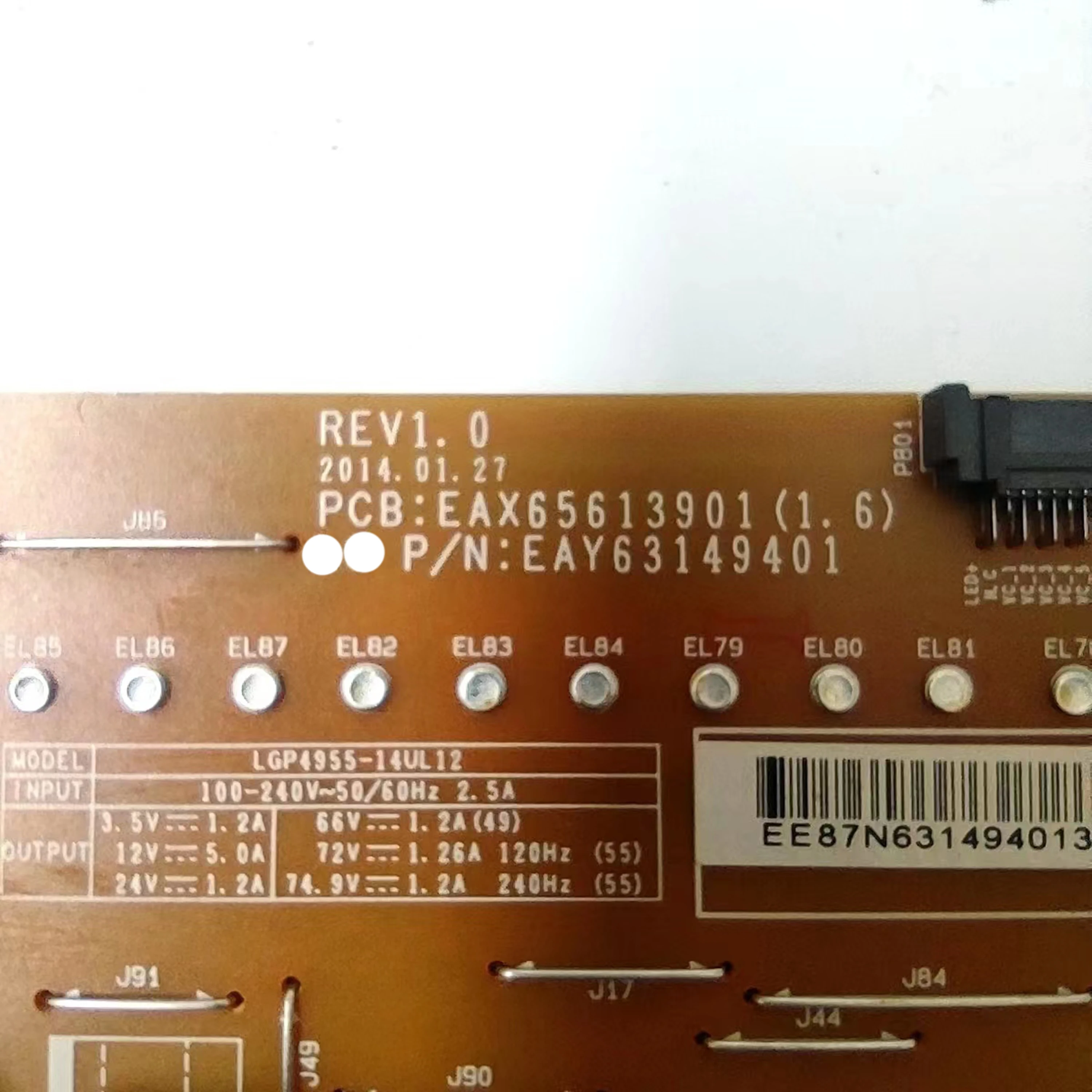 Genuine Original Power Supply Board EAX65613901 for 49UB820V 49UB850V 49UF695V 55UB820V 55UB830V 55UF695V 55UB950V EAY63149401