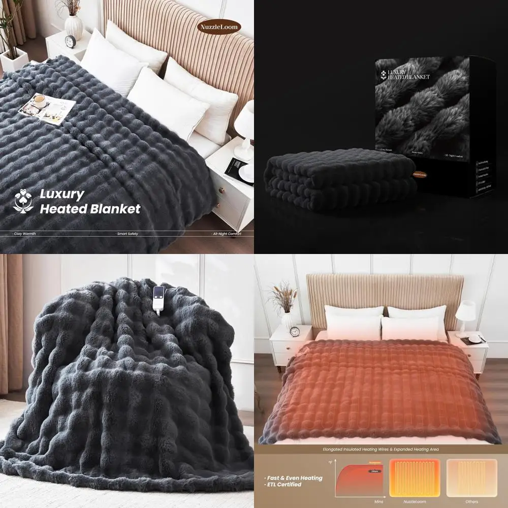 

Ultra-Soft 50x60 Electric Throw Blanket with 5 Heat Settings, Auto Shut-Off & Overheat Protection, Machine Washable