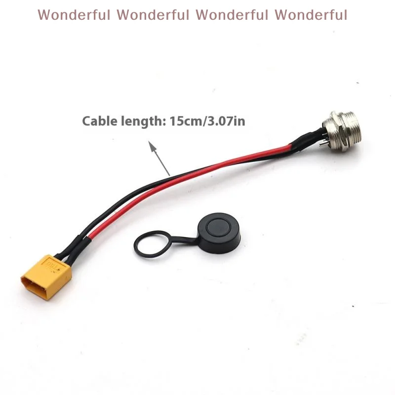 

Male Female Charging Port Socket Accessories for ZERO 8X/10X/11X Electric Scooter 3Pin XT-60 to GX-16 Aviation Plug