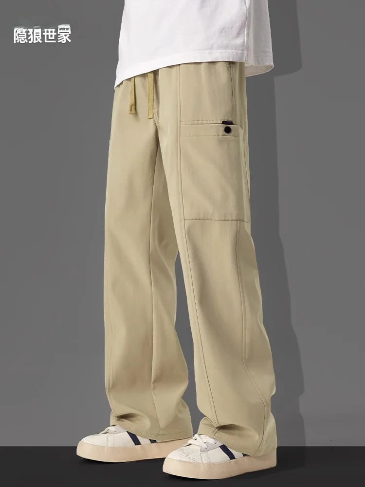 

Men's Summer Thin American Retro Straight Leg Casual Pants Loose Qui Dry Sport Long Trousers Breathable Comfortable Straigh...