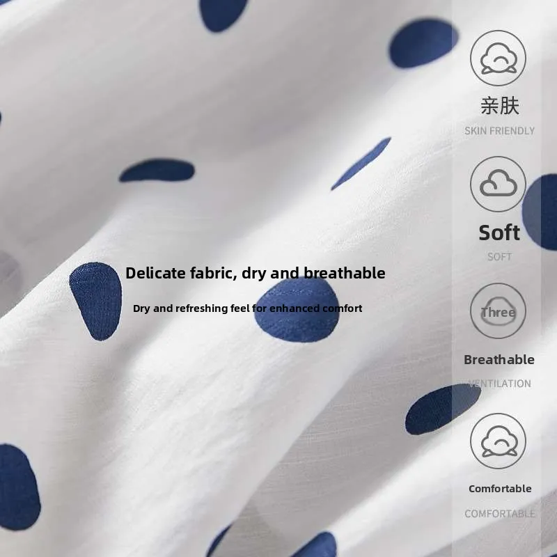 Chiffon da donna con stampa a pois irt Long Sve round Ne Lantern Sve Faionable Spring Collection Altro 00%
