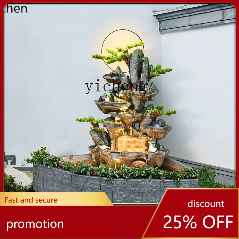 

YFY AB courtyard ecological fish pond high and flowing water Chinese fish tank landscape floor ornament outdoor decoration