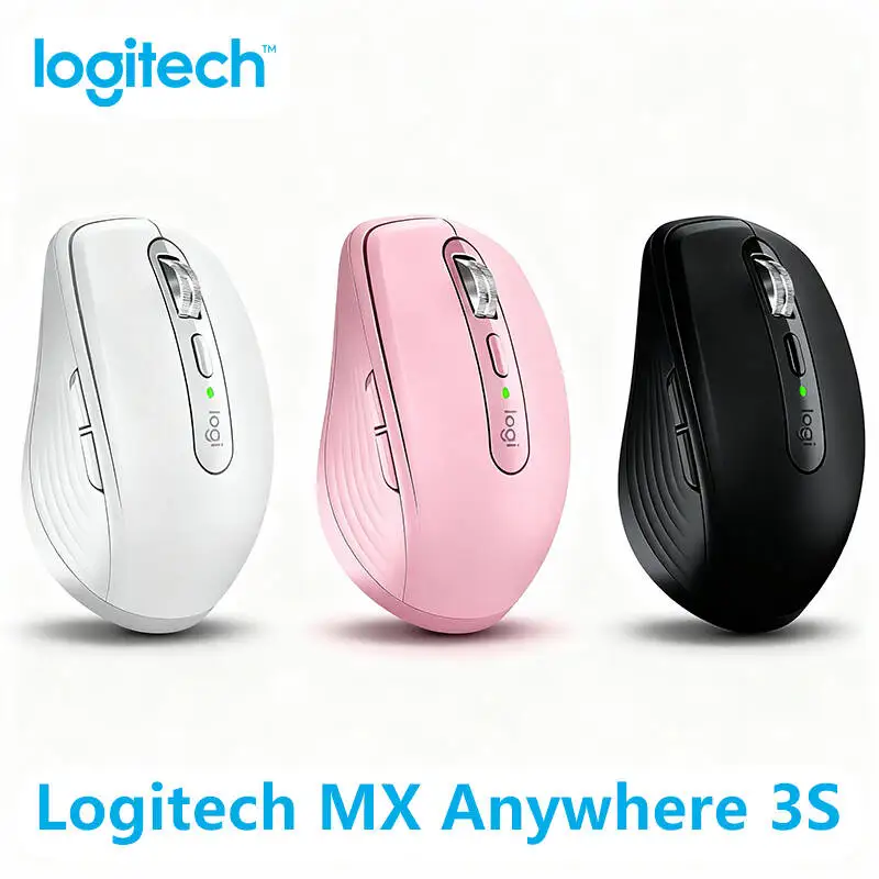 

Logitech MX Anywhere 3S Wireless Mouse, 8000 DPI Darkfield, MagSpeed, 10m Range, USB-C Charge, Logi Bolt, 3-Device