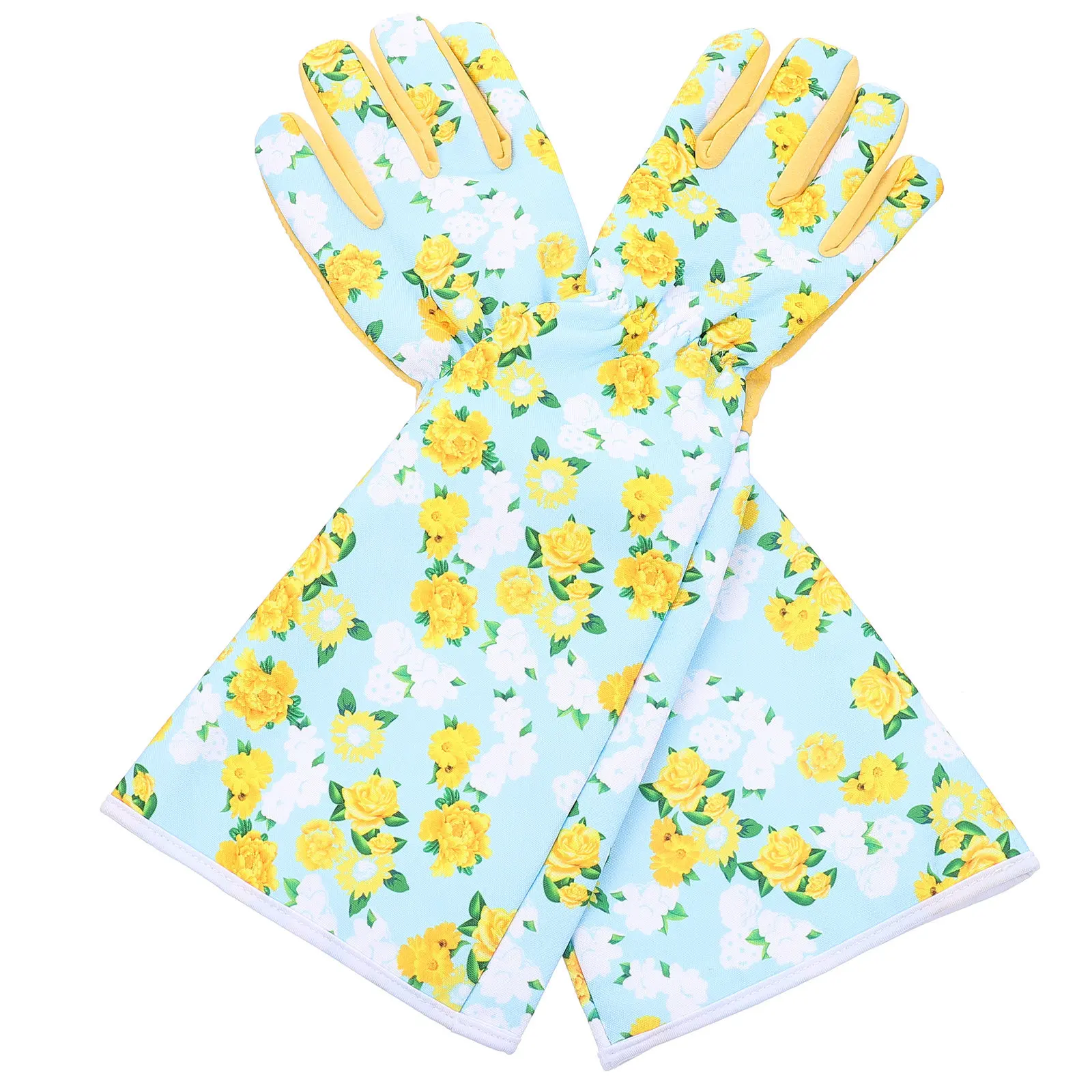 

Садовые перчатки с длинными рукавами, дышащие, устойчивые к порезам, износостойкие, для мужчин и женщин, для домашнего использования, из полиэстера, с принтом.