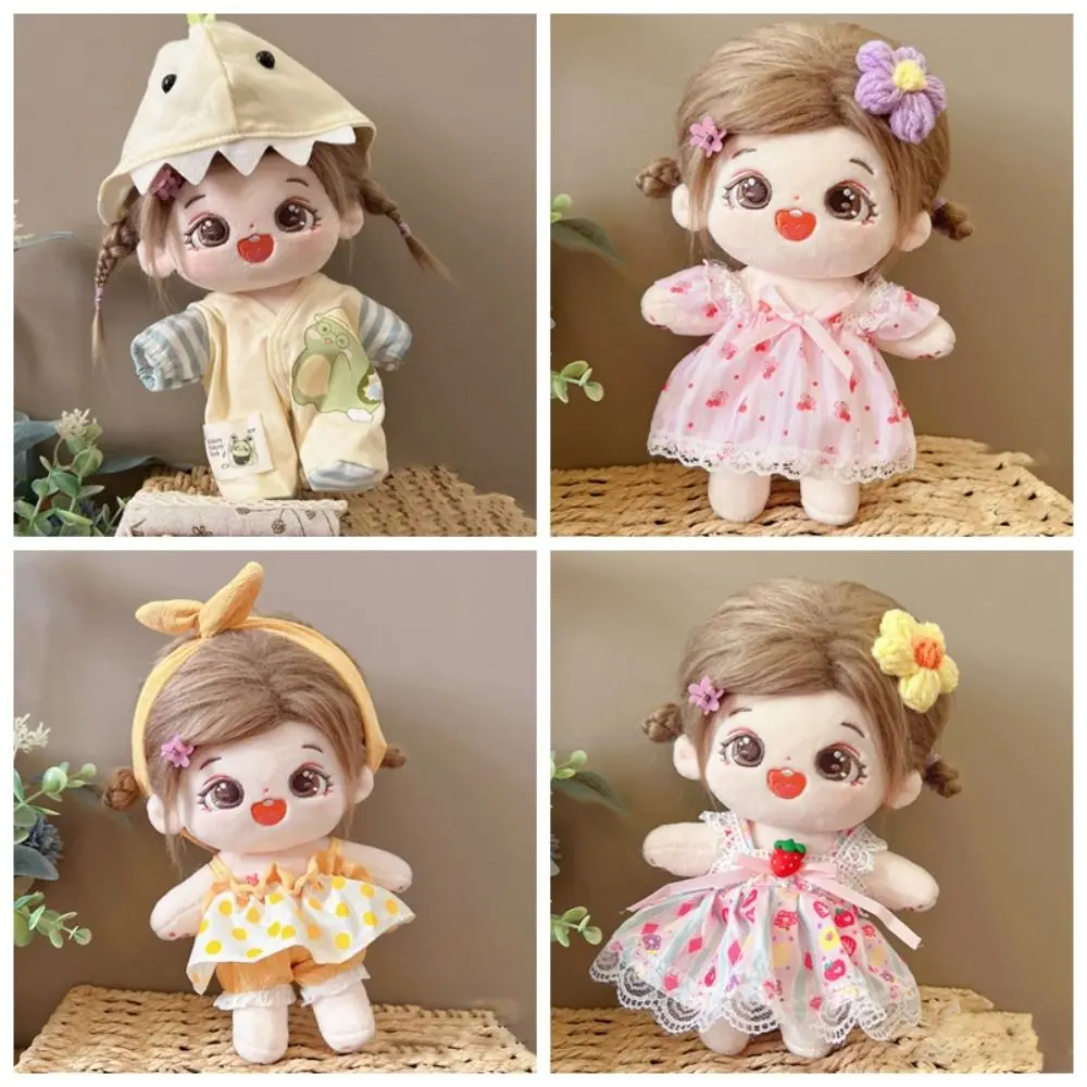 

Trendy DIY 20cm Cotton Doll Clothes Toy Gift Cute Doll Clothes Decoration Cartoon Colorful Toy Accessories BJD Doll