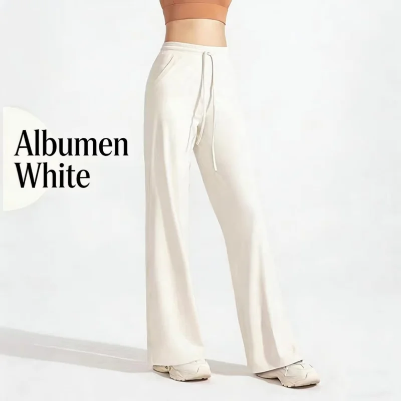 Women High Waist Straight Leg Yoga Pants Butt Lifting Tummy Control Buttery Soft Quick Dry 4 Way Stretch Wide Leg Gym Workout Tr