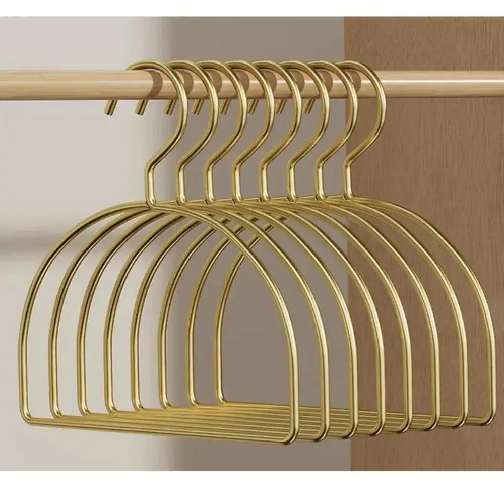 10 Stück Goldene Große Ring-Schalhalter Kleiderschrank-Aufbewahrungsregal für Krawatten Gürtel Schals – Detail 1