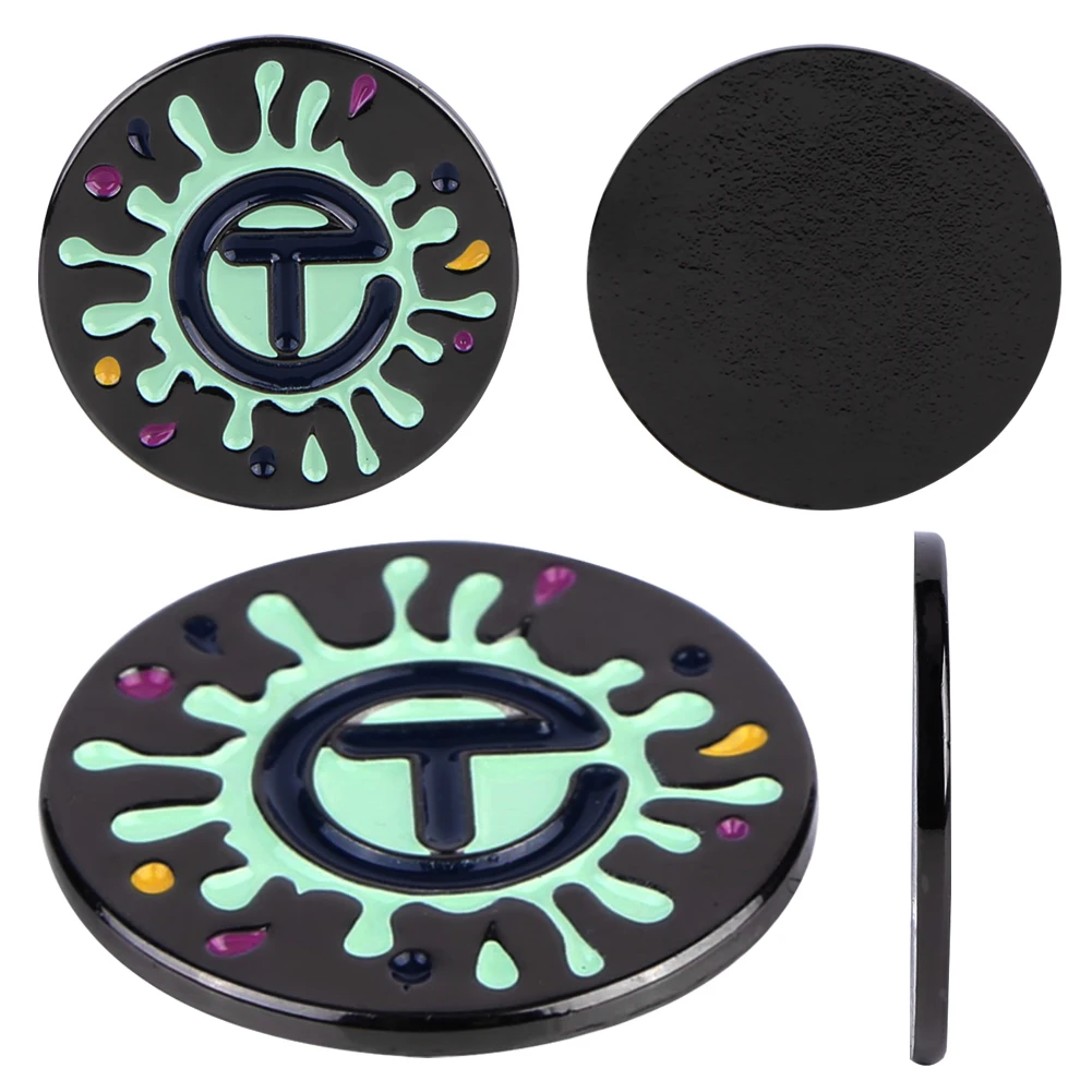 Golf Ball Mark with Golf Hat Clip Metal Golf Marker Portable Removable Golf Ball Marker Alignment Ball Mark for Golf Club