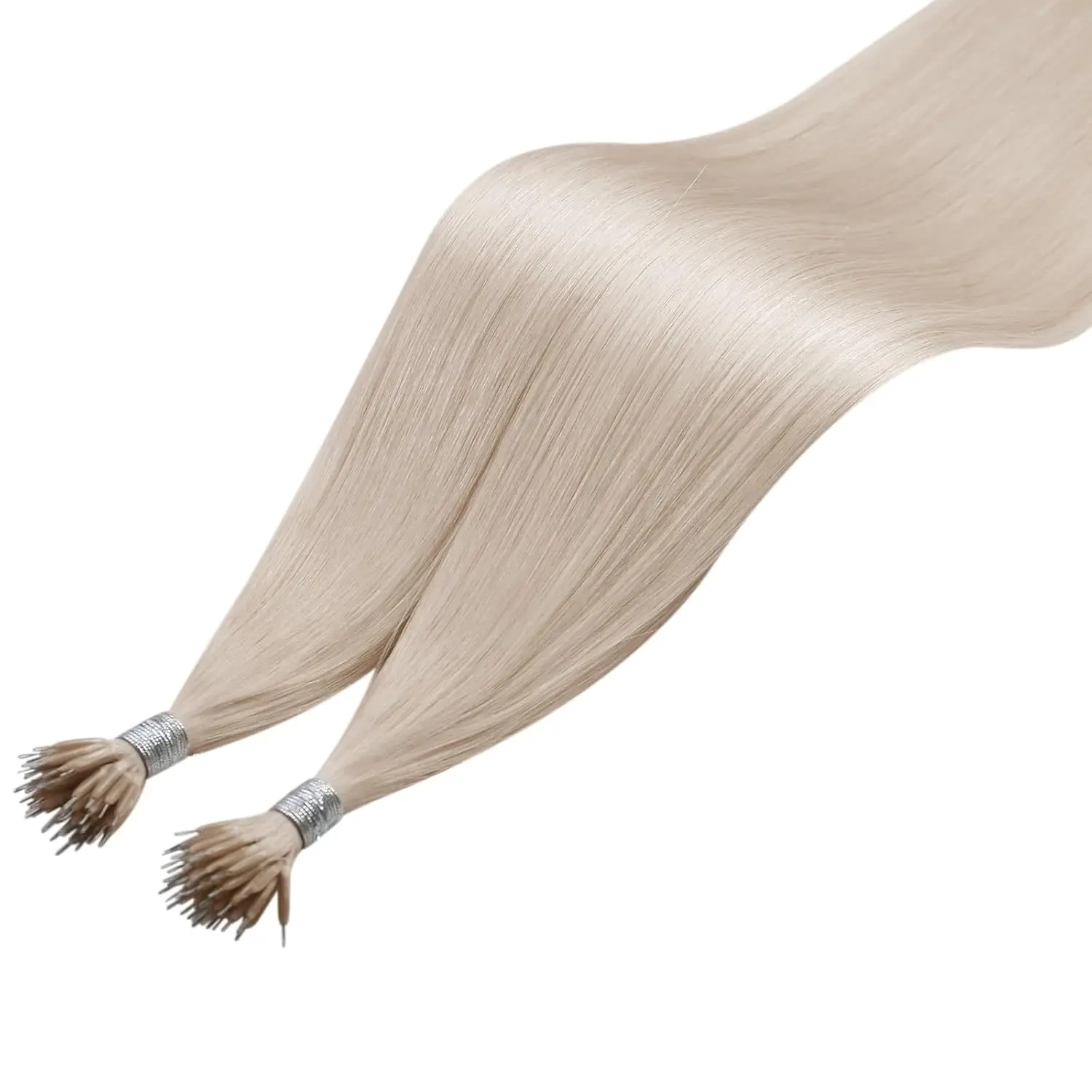 Nano Bead Hair Extensions Human Hair Cold Fusion Nano Tip Hair Nano Link Extensions 50G/50S Nano Loop Hair Pre Bonded