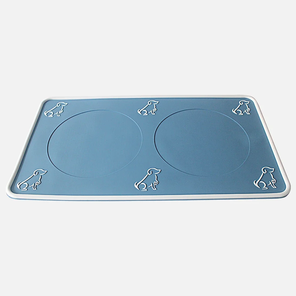 2023 Top Selling Dirt Resistant Anti-slip Pet Dog Cat Feeding Bowl Mat Food Mat For Travel