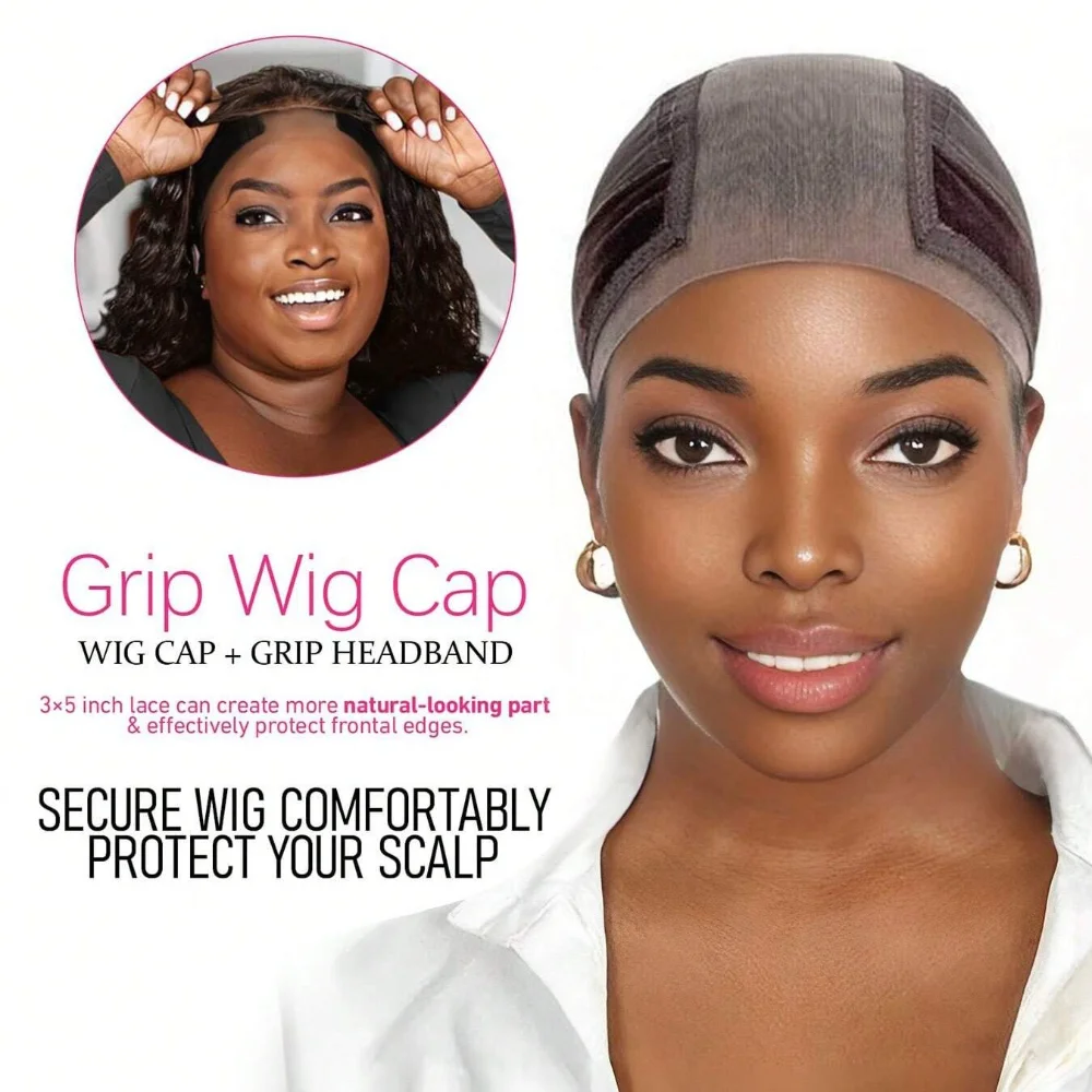 

【Holiday Haul】Labhairs Wig Grip Cap - Transparent Lace for Frontal Closure - No Glue Needed - Reusable & Lightweight - Breatha