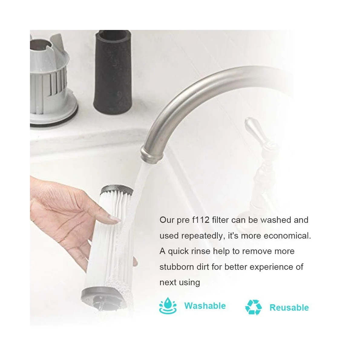 مرشح الكناس 4 قطعة قطع الغيار مرشحات HEPA لنماذج UD20124 F112 ملحقات المكنسة الكهربائية-أجزاء ساخنة