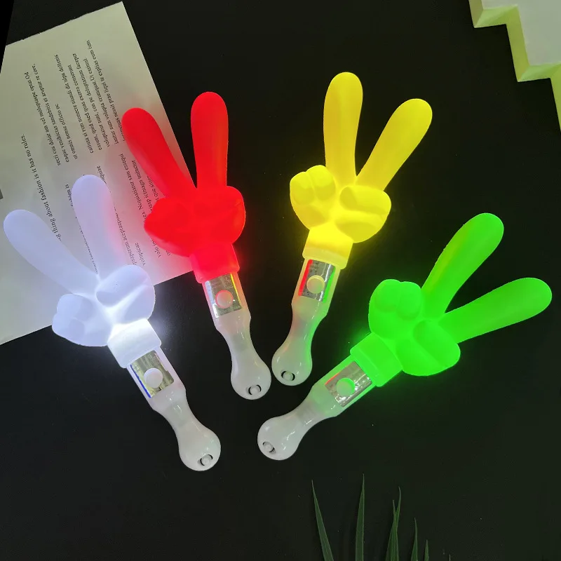 2Pcs New Finger Light-emitting Sticks LED Light-emitting Magic Wand Toys Birthday Concert Cheering Glow Stick Ambient Light